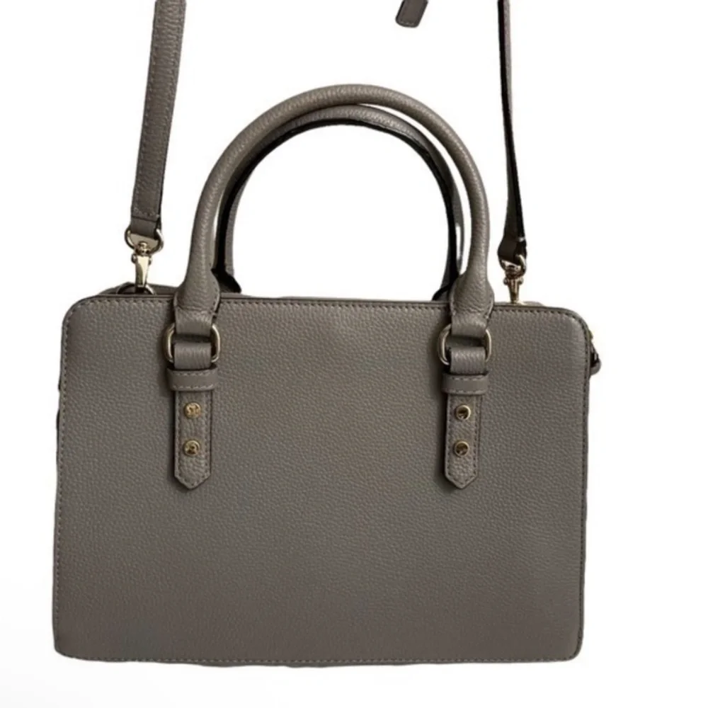 Kate Spade New York gray pebbled leather mulberry street lose satchel bag